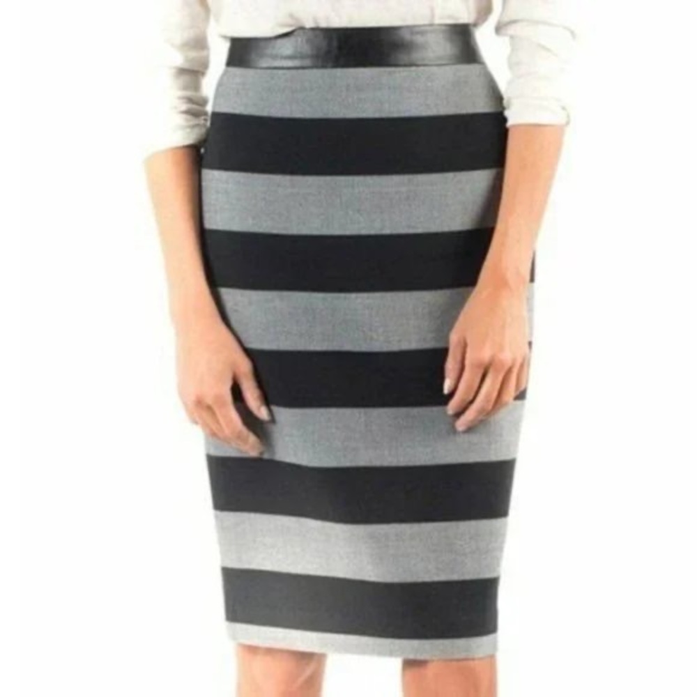 J. Crew Striped Jacquard Pencil Skirt